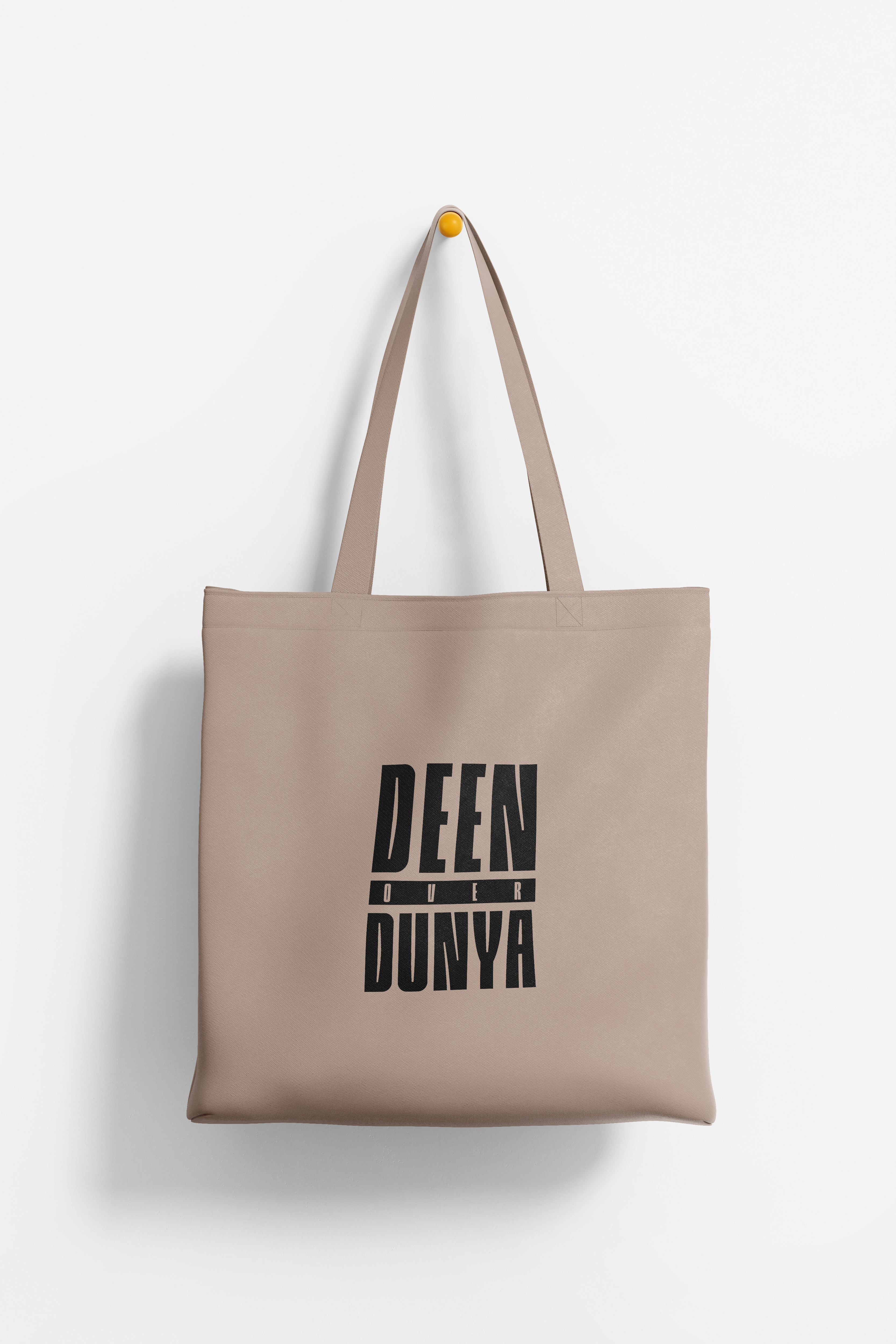 Deen over Dunya Tote Bag